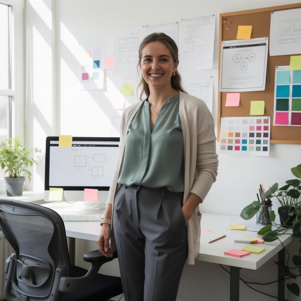 Tým designérů pracující na inovativním rozvržení webových stránek.