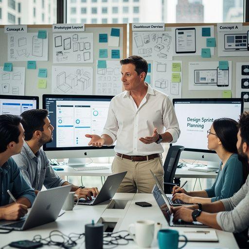 Ukázka kreativního rozvržení pro firemní webovou stránku.